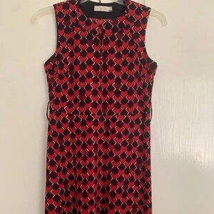 Tory Burch Sleeveless Geometric Print Wrap Dress – Size M